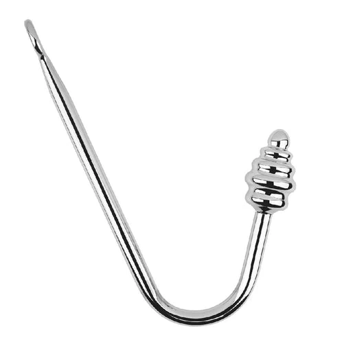 8826 GreatBenefit Ribbed Hook Anal Set Screw-in 0404